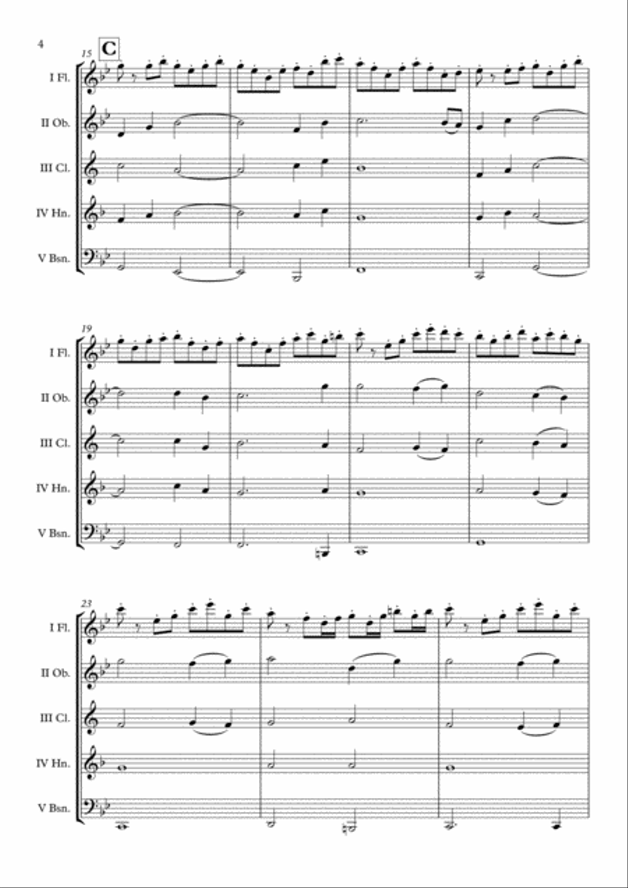 For The Cause Woodwind Quintet scores gallery preview page 5