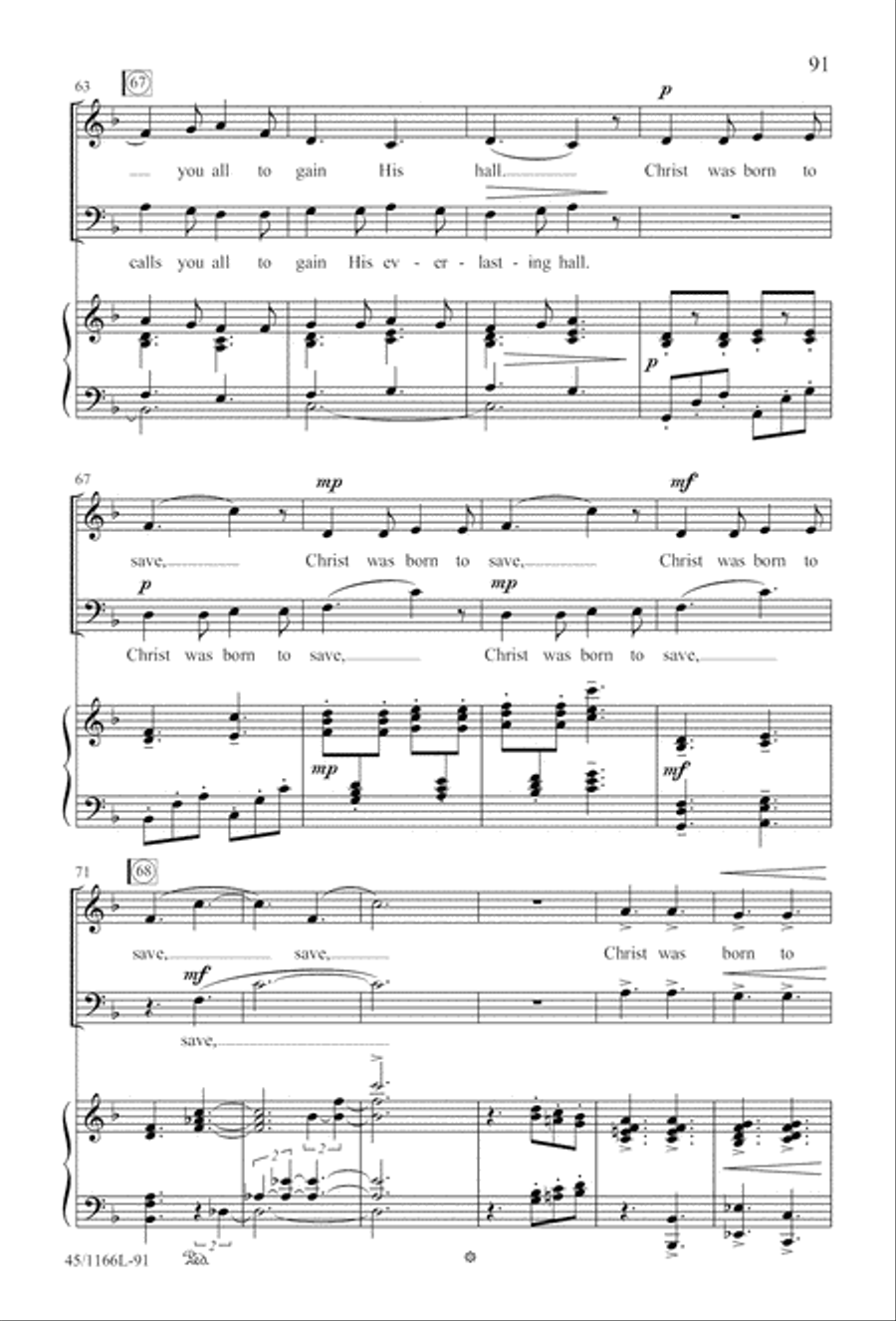 12 Carols for about 12 Singers 3-Part scores gallery preview page 92