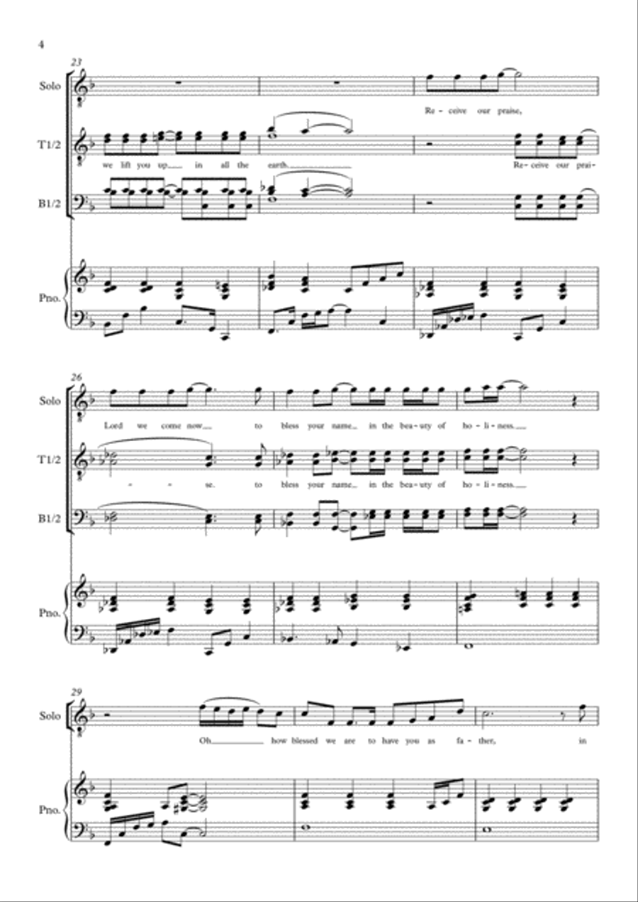 We bless your name - TTBB TTBB scores gallery preview page 4