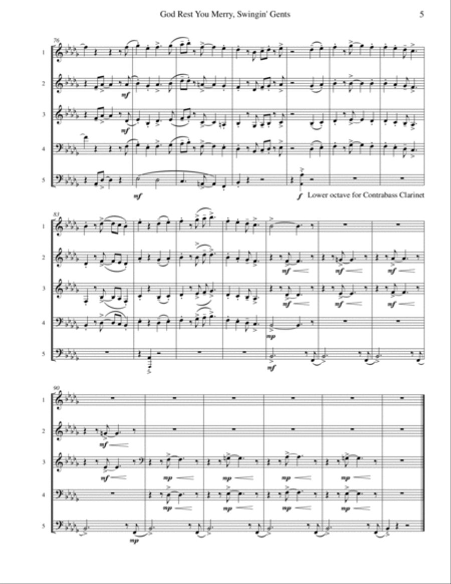 God Rest You Merry, Gentlemen (Brass Quintet) Brass Quintet scores gallery preview page 6