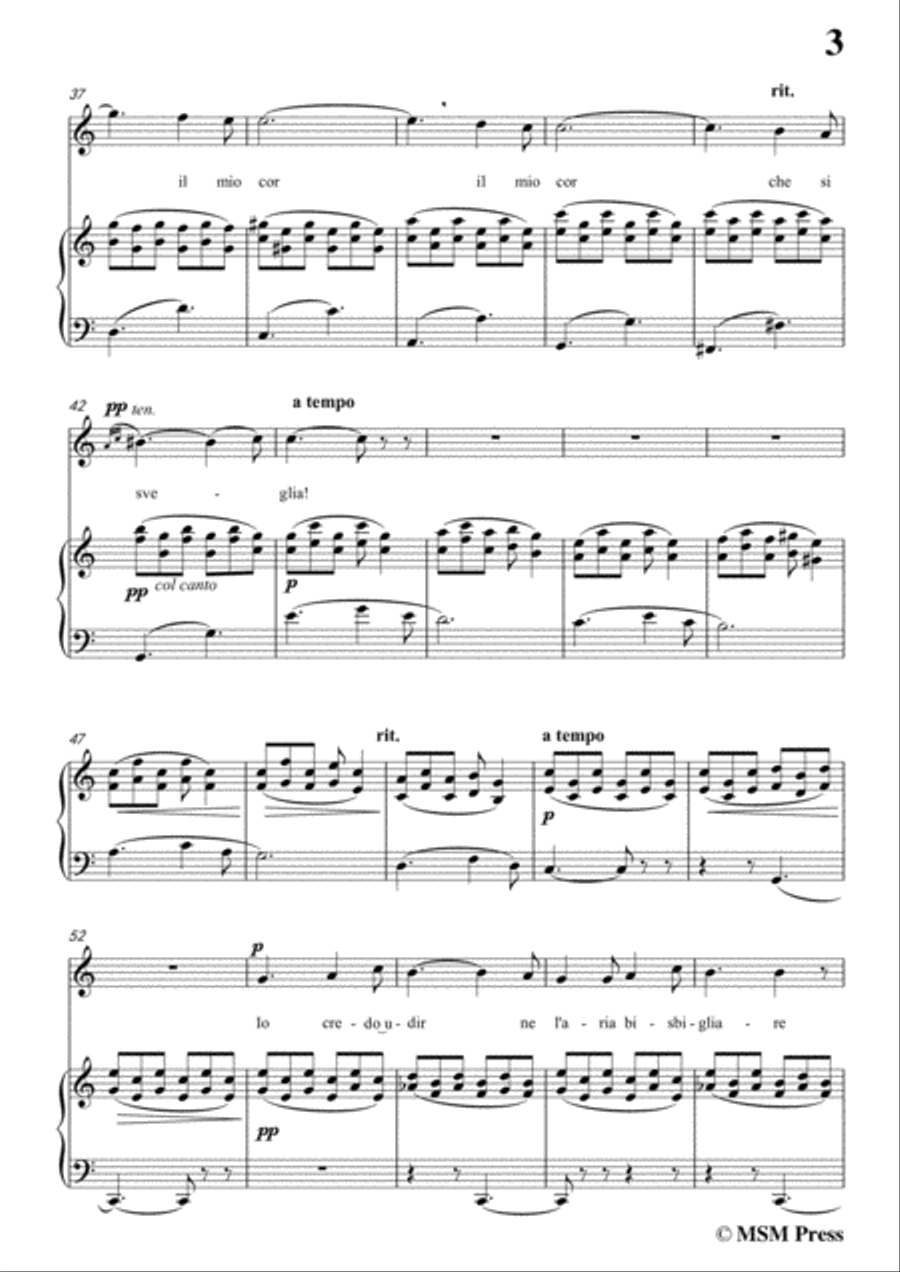 Tosti-Arcano! in C Major,for voice and piano Voice Solo scores gallery preview page 5