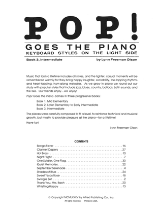 Book cover for Pop! Goes the Piano, Book 3: Keyboard Styles on the Light Side