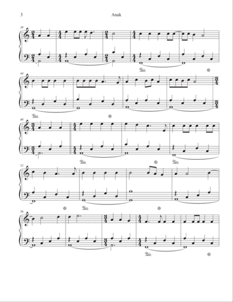 Anak Piano Solo scores gallery preview page 3