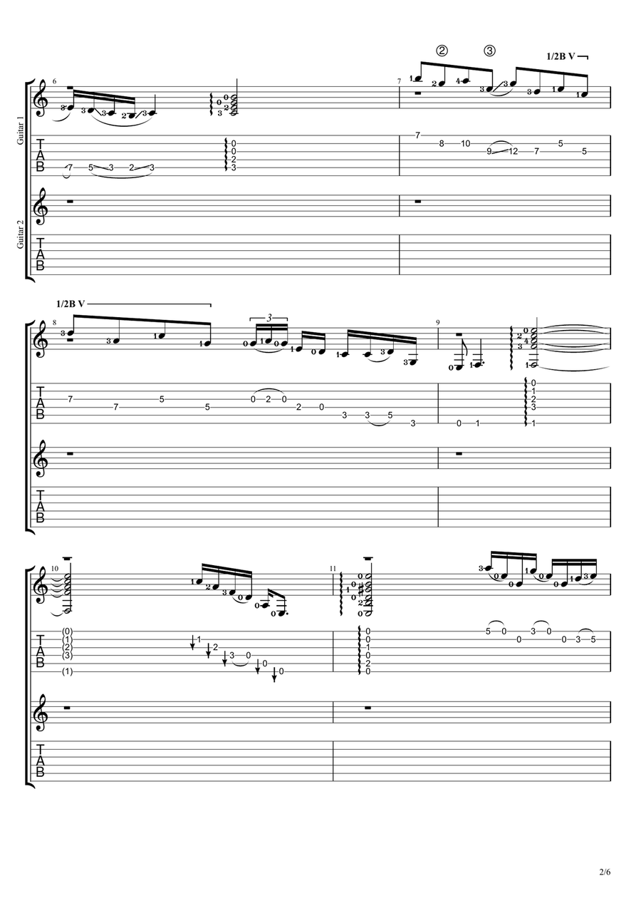 Escapism Guitar Ensemble scores gallery preview page 2