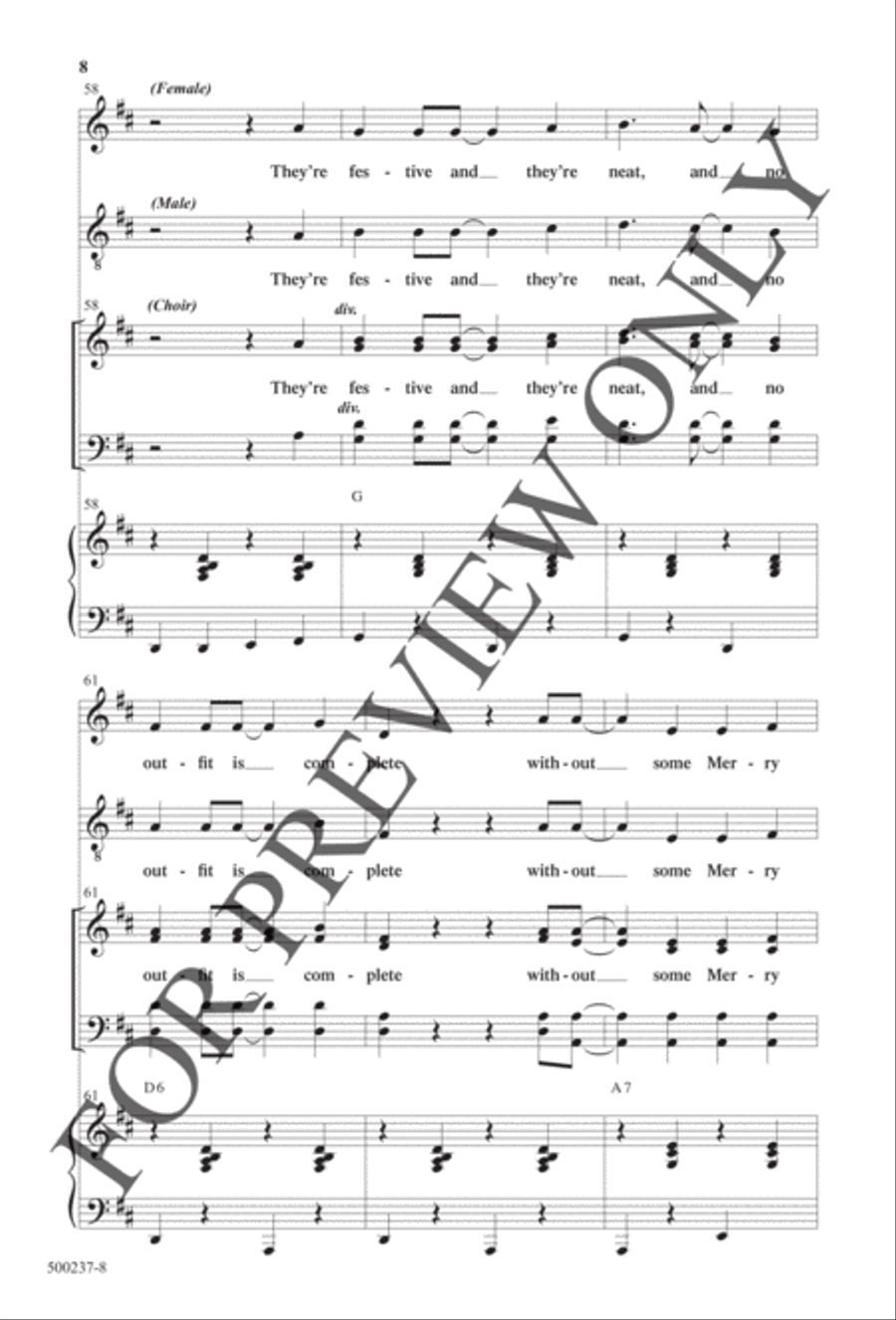 The Ugly Christmas Sweater Song - Anthem 4-Part scores gallery preview page 8