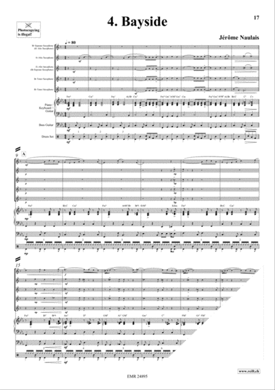 Play With Your Band Volume 1 Saxophone Quintet scores gallery preview page 7