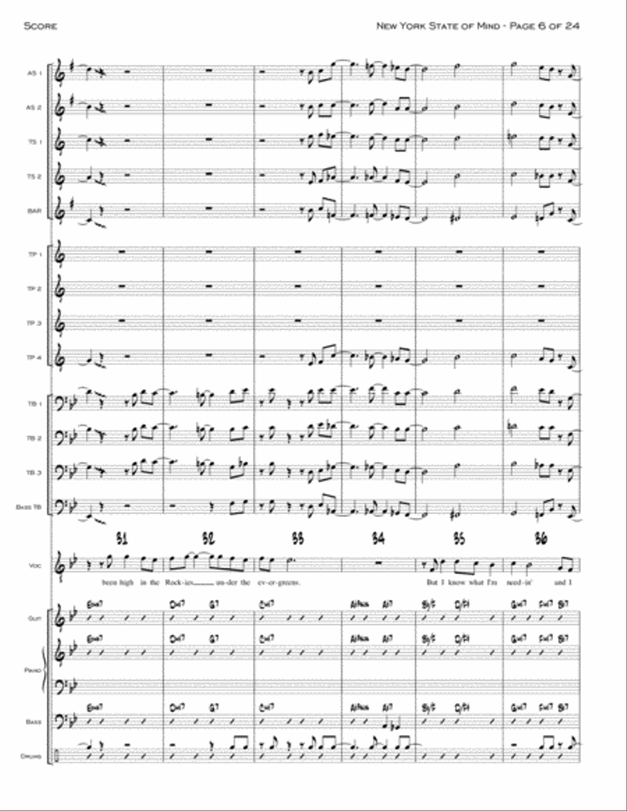 New York State Of Mind Jazz Ensemble scores gallery preview page 6