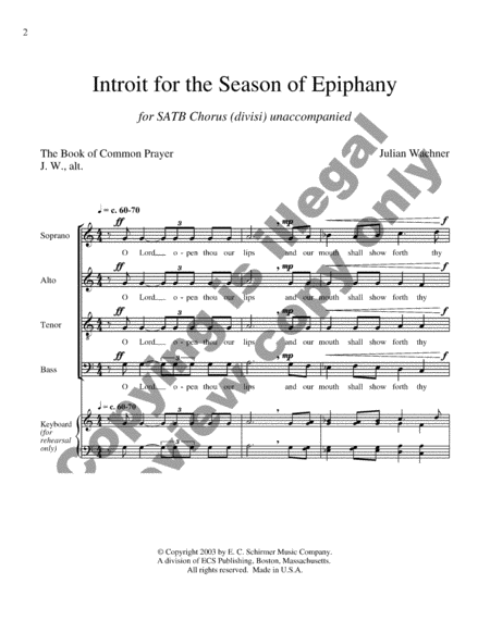 Introit for the Season of Epiphany image number null