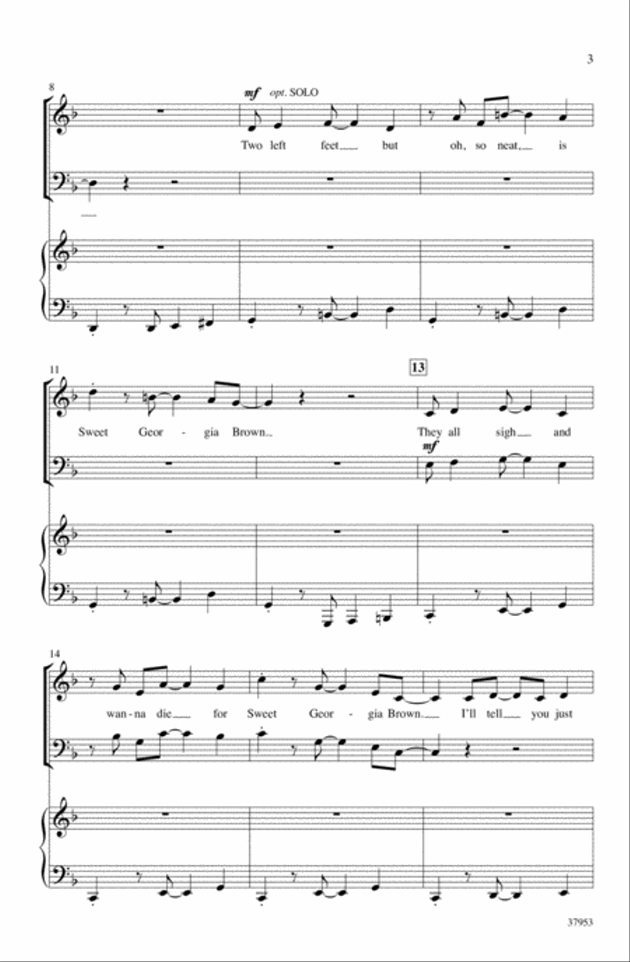 Sweet Georgia Brown Choir scores gallery preview page 2