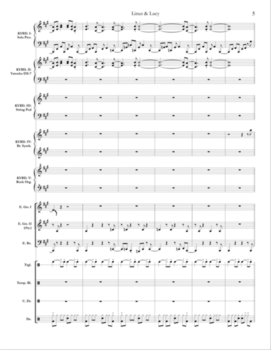 Linus And Lucy Large Ensemble scores gallery preview page 5