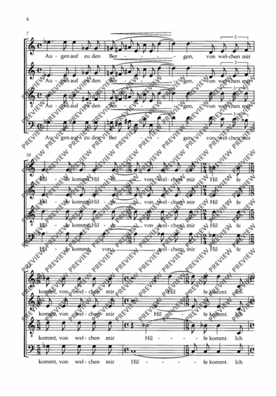 I lift up my eyes 4-Part scores gallery preview page 5