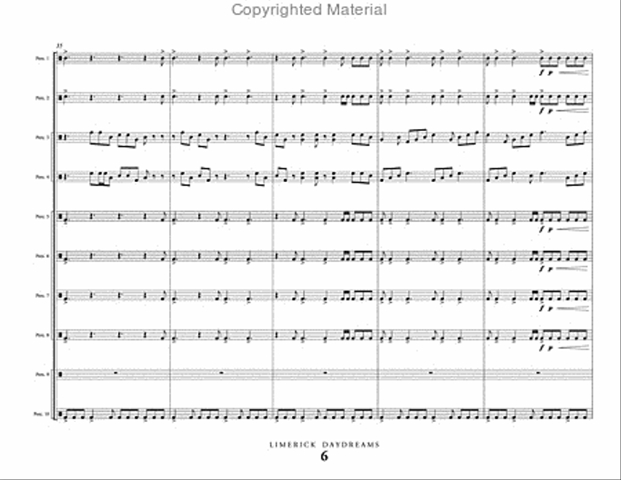 Limerick Daydreams Limerick Daydreams Percussion Ensemble scores gallery preview page 7
