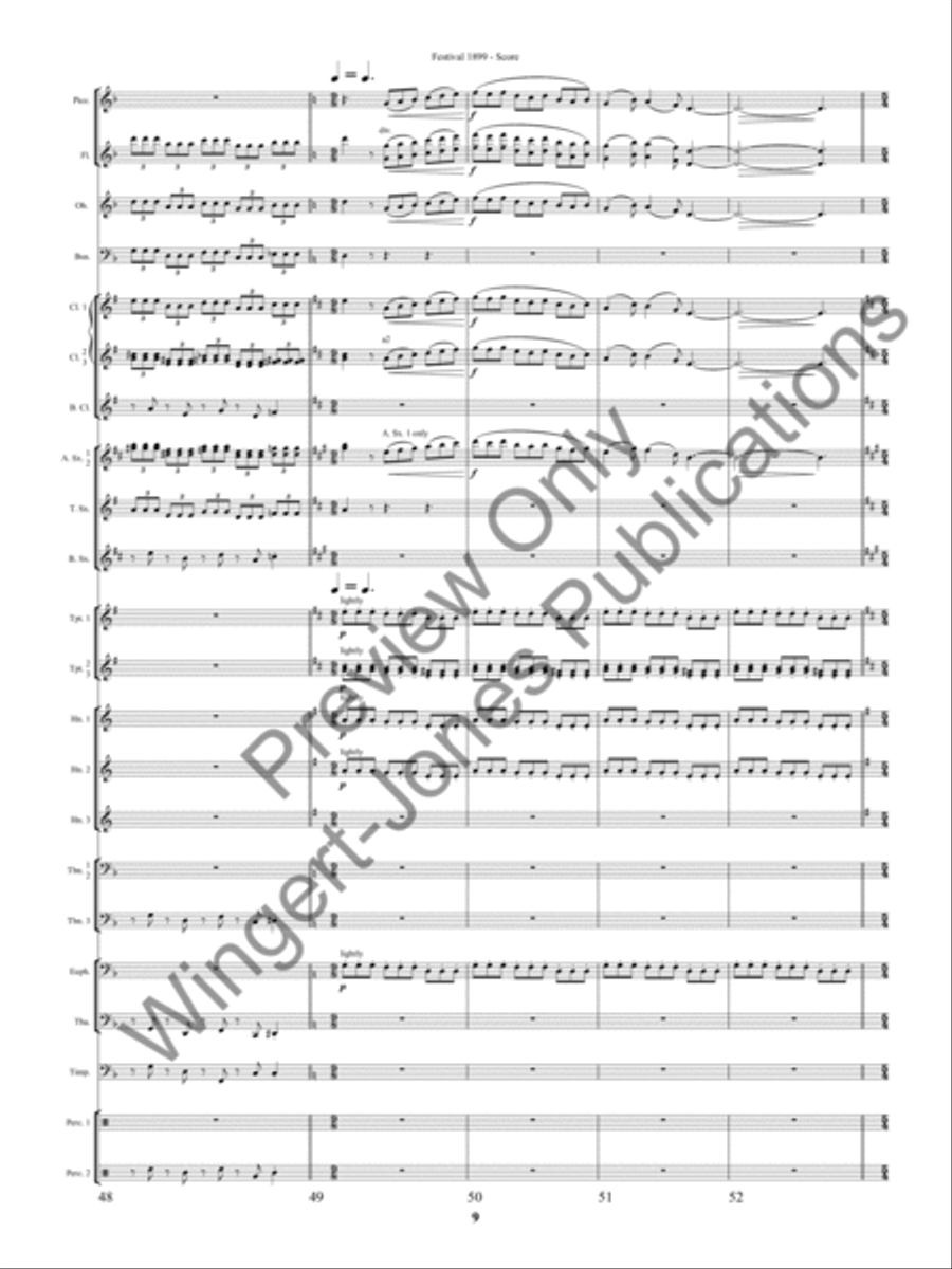Festival 1899 (Score) Concert Band scores gallery preview page 12