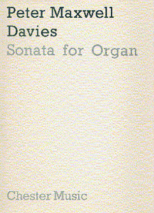 Book cover for Peter Maxwell Davies: Sonata For Organ