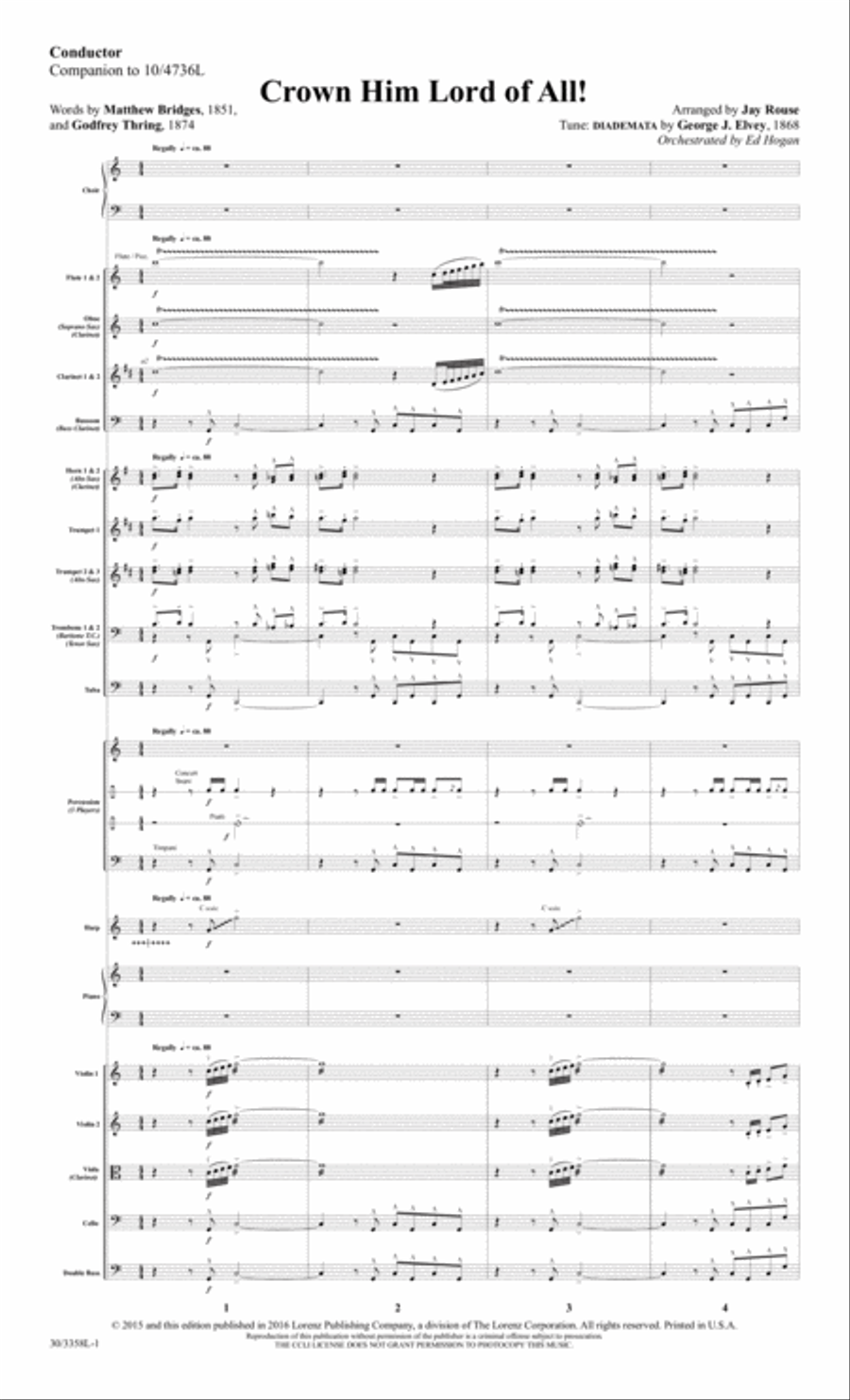 Crown Him Lord of All! - Full Orchestra Score and CD with Printable Parts Choir scores gallery preview page 4