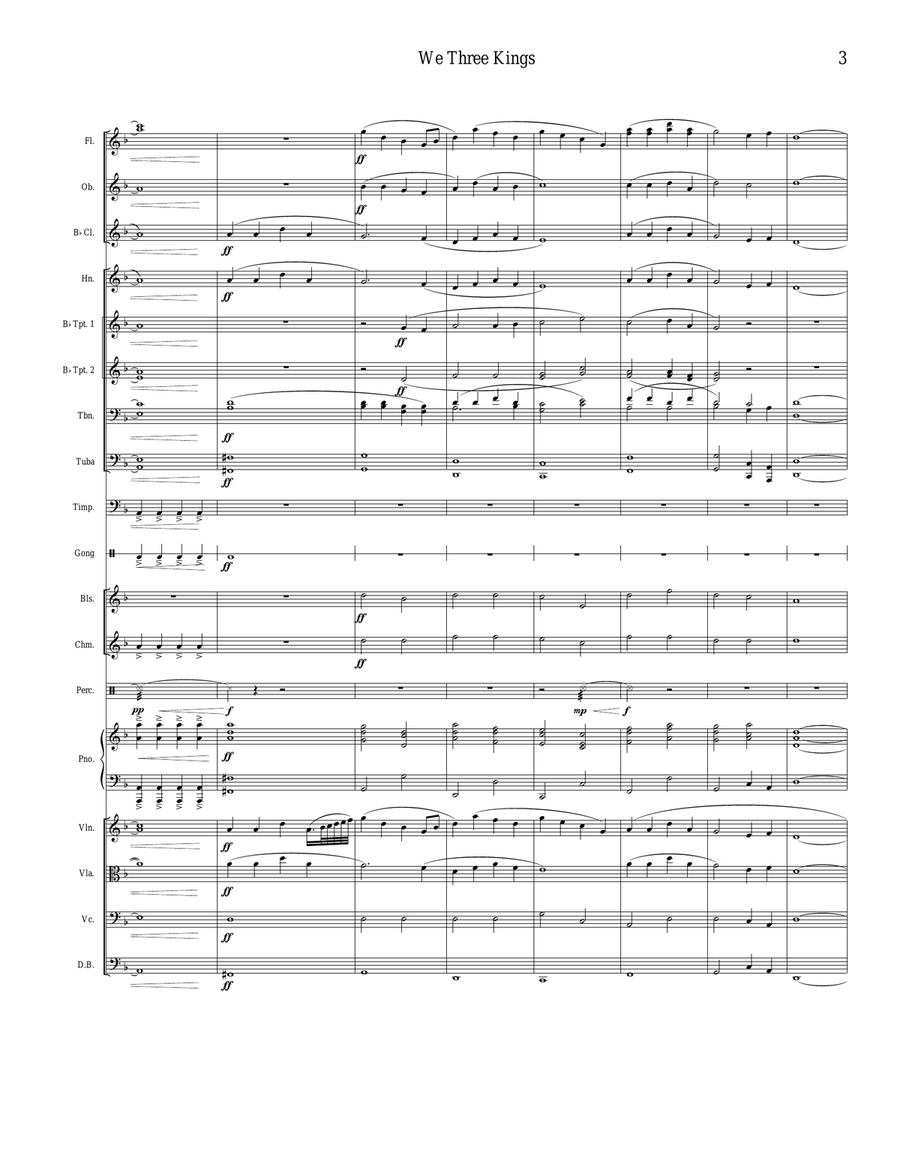We Three Kings We Three Kings Full Orchestra scores gallery preview page 3