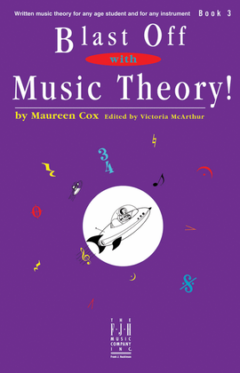 Book cover for Blast Off with Music Theory! Book 3