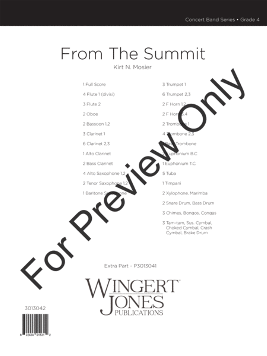 From The Summit (Score) Concert Band scores gallery preview page 2