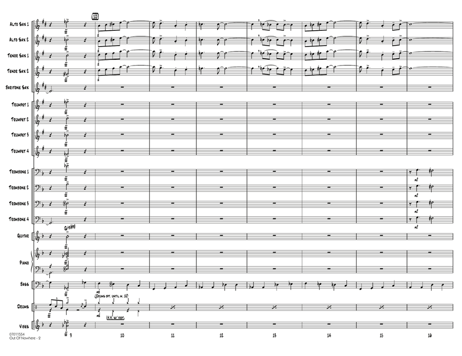 Out of Nowhere - Full Score Jazz Ensemble scores gallery preview page 2
