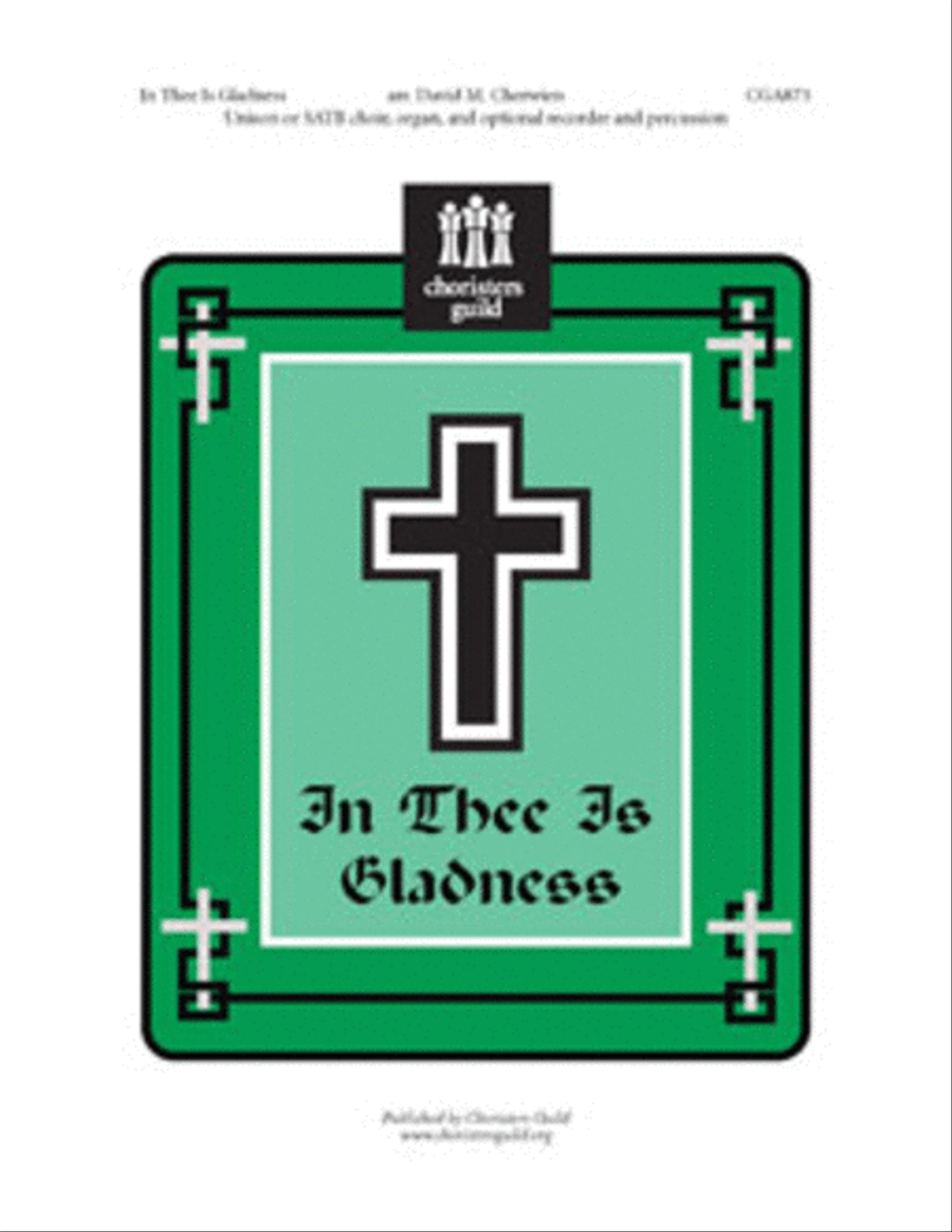 In Thee Is Gladness 4-Part scores gallery preview page 1