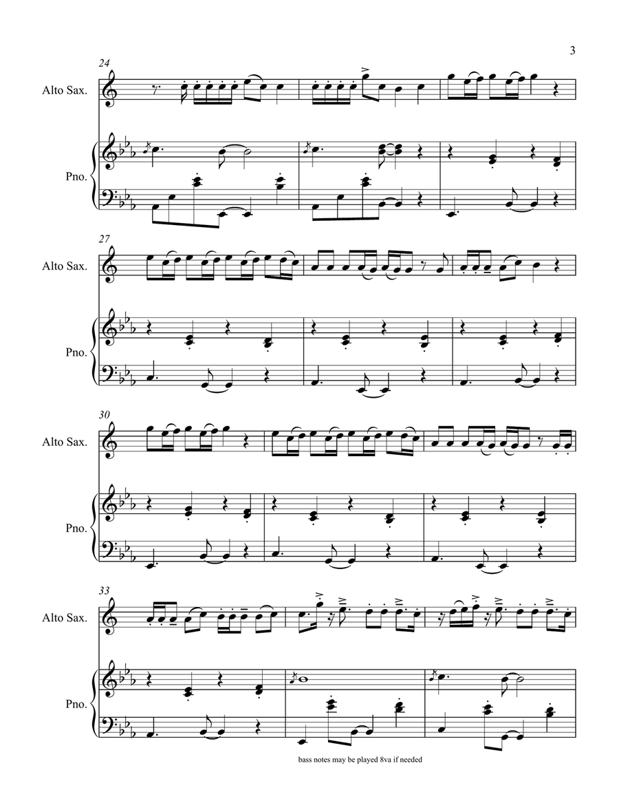 Memories Memories Alto Saxophone scores gallery preview page 5