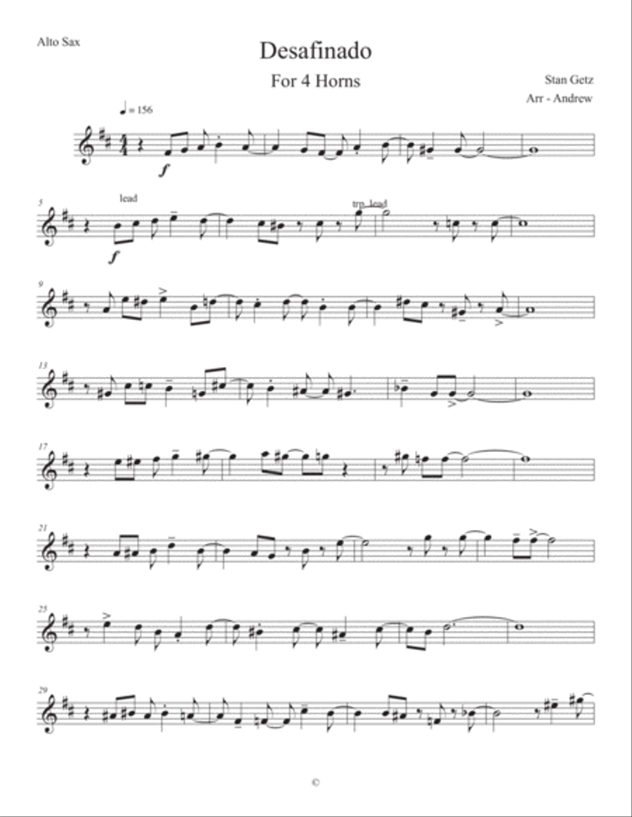 Desafinado Large Ensemble scores gallery preview page 6