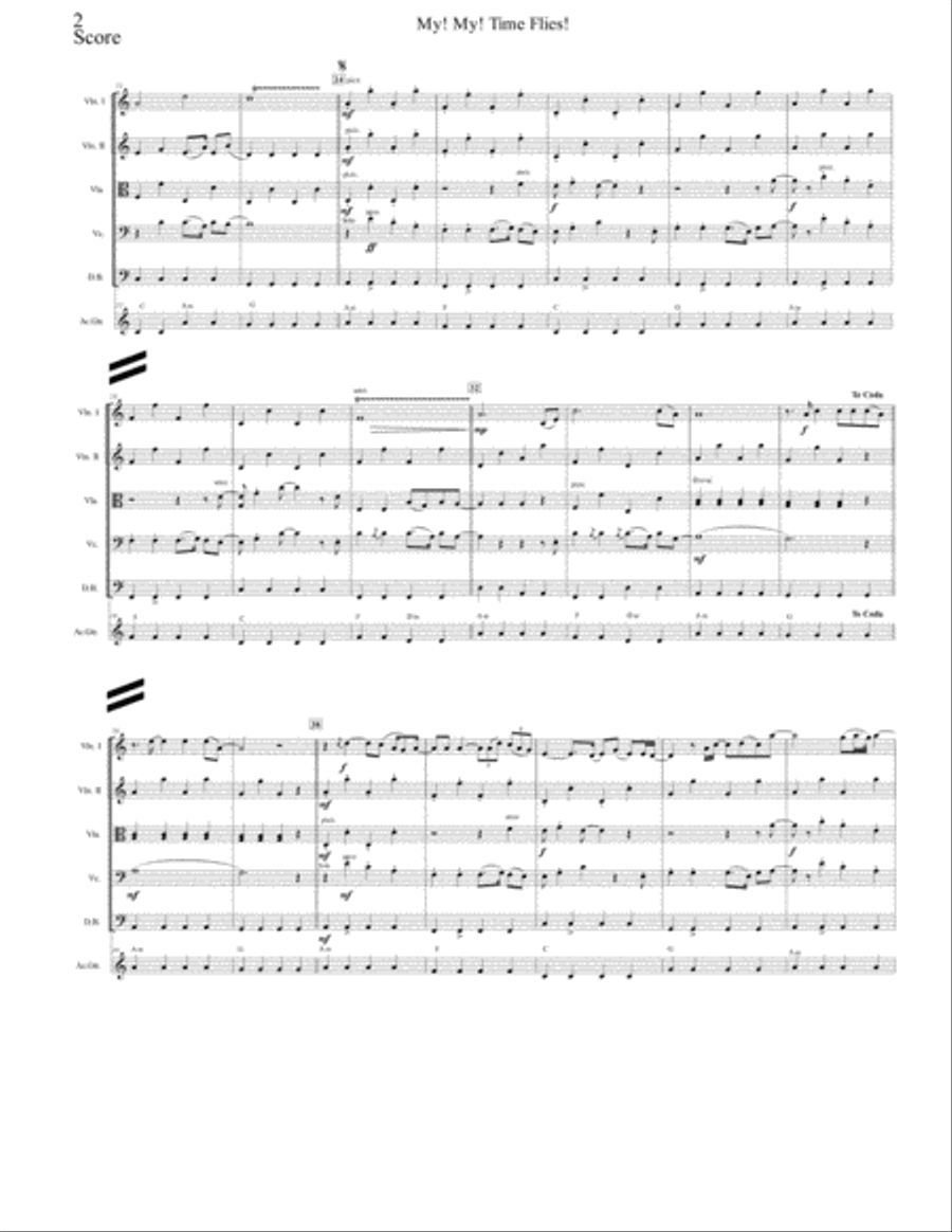 My! My! Time Flies! String Orchestra scores gallery preview page 3