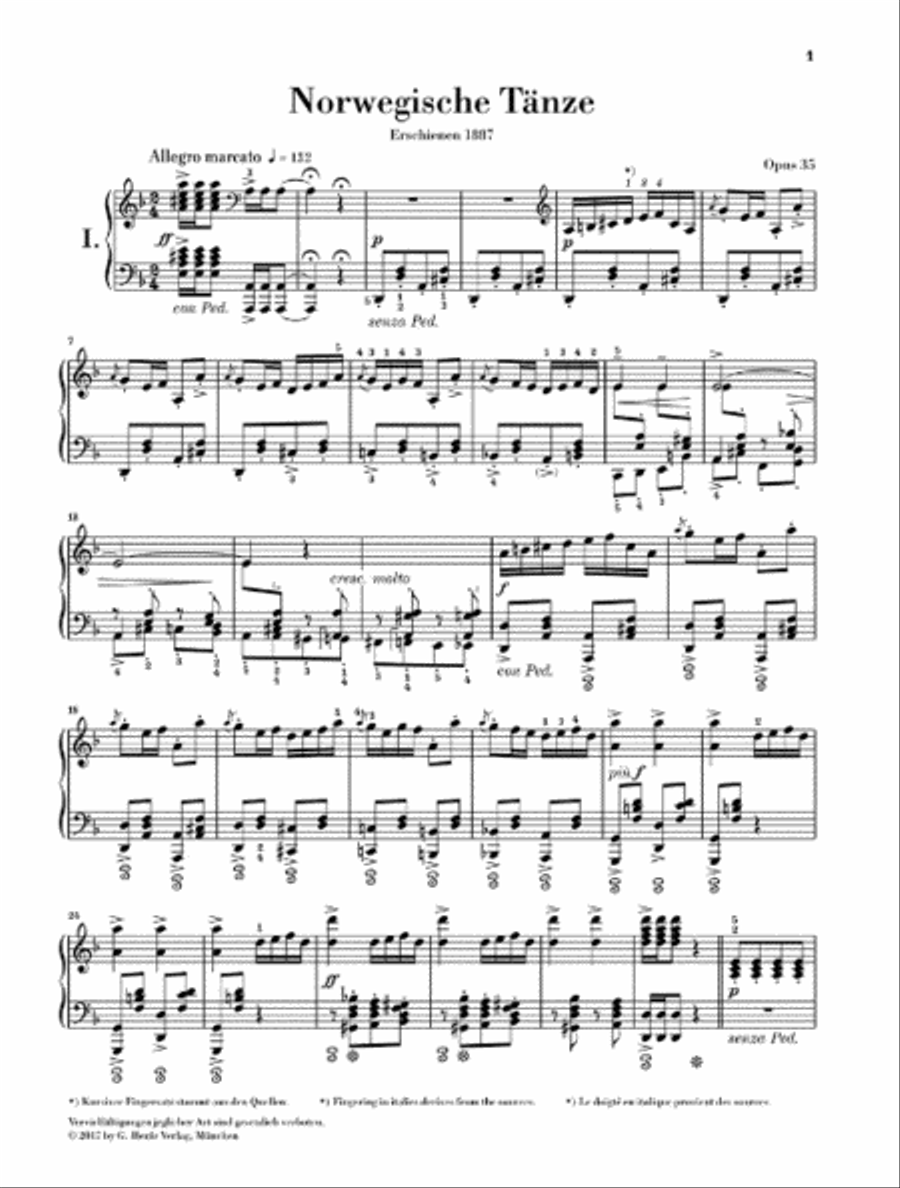 Norwegian Dances, Op. 35 Piano Solo scores gallery preview page 3