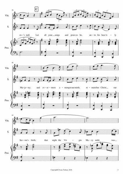 The Wexford Carol for sopran, violin and piano image number null