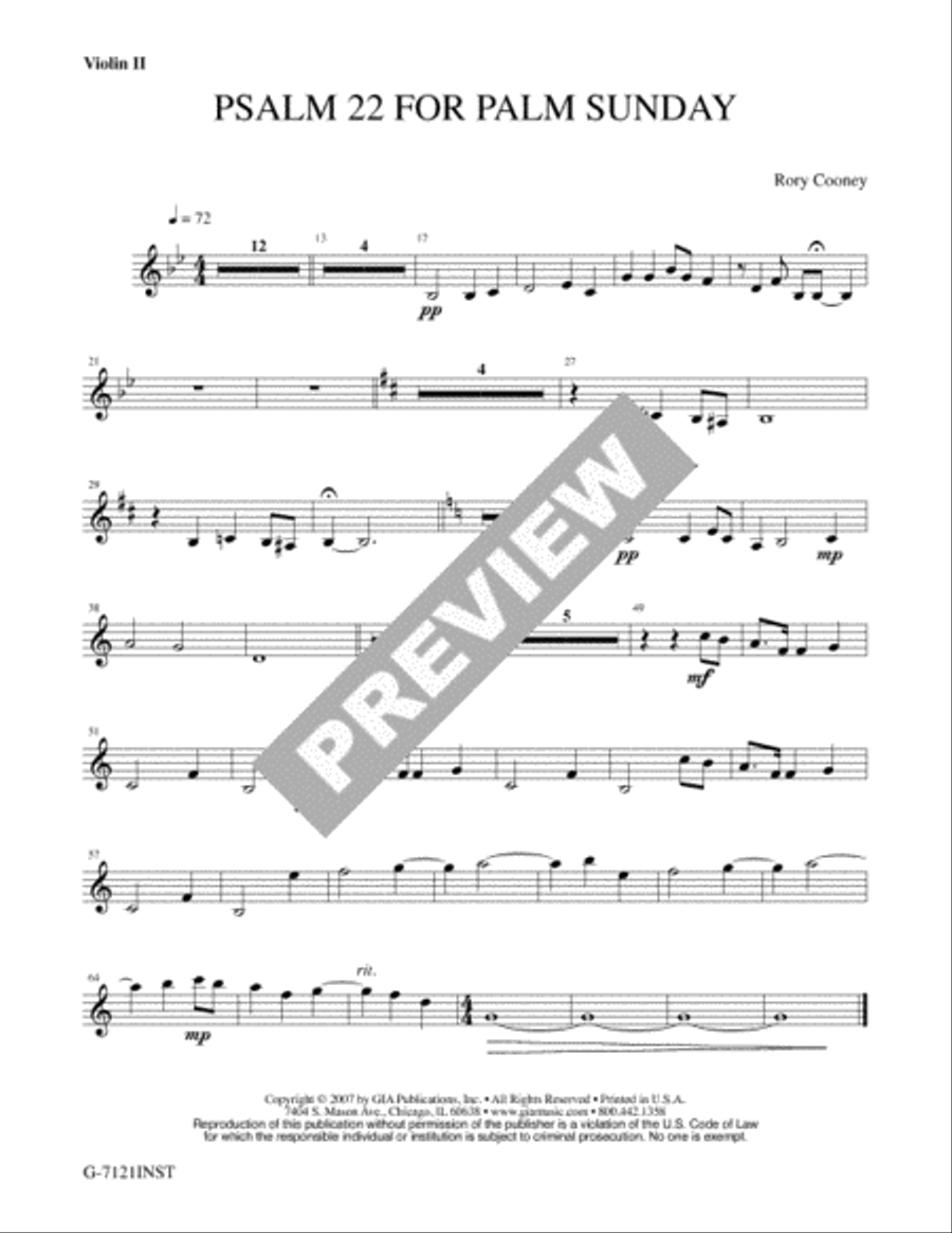 Psalm 22 for Palm Sunday - Full Score and Parts Psalm 22 for Palm Sunday - Full Score and Parts 3-Part scores gallery preview page 3