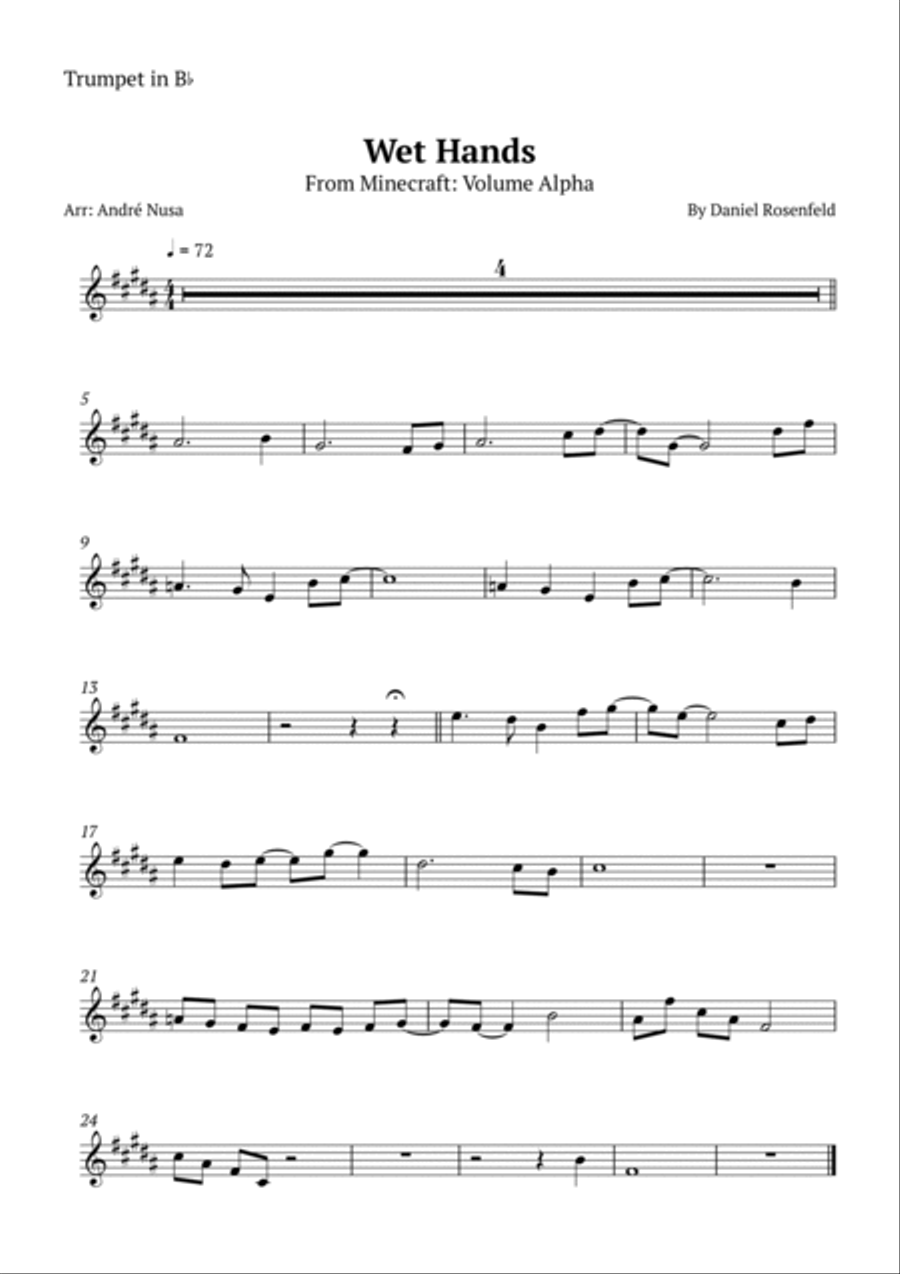 Wet Hands Trumpet Duet scores gallery preview page 3