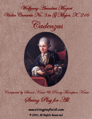 cadenzas to Mozart Violin Concerto No. 3 in G Major, K. 216