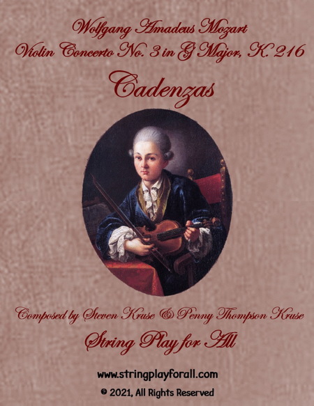 cadenzas to Mozart Violin Concerto No. 3 in G Major, K. 216 image number null