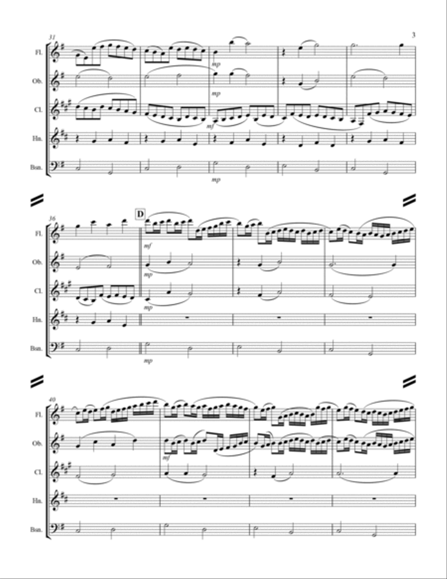 Pachelbel - Canon in D Major (for Woodwind Quintet) Pachelbel - Canon in D Major (for Woodwind Quintet) Woodwind Quintet scores gallery preview page 4