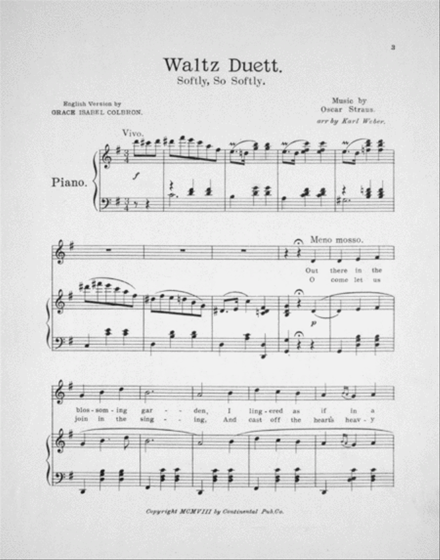 Waltz Duett. Softly, So Softly Voice scores gallery preview page 2