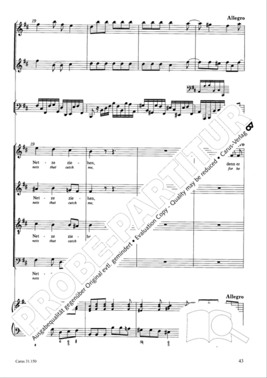 O my Lord, I long for thee (Nach dir, Herr, verlanget mich) 4-Part scores gallery preview page 46