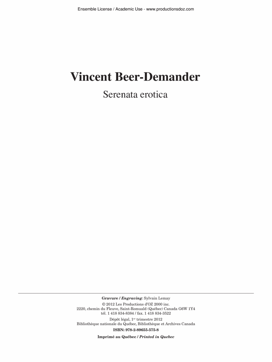 Serenata erotica Serenata erotica Orchestra scores gallery preview page 1