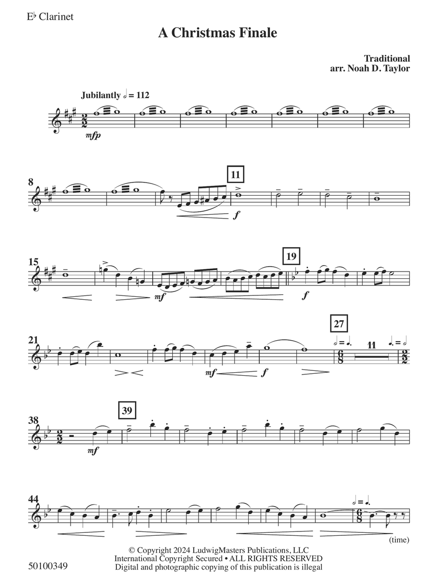 A Christmas Finale - Eb Clarinet Concert Band scores gallery preview page 1