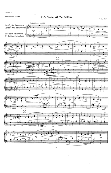Christmas Carols For Sax Quartet/Conductor's Score