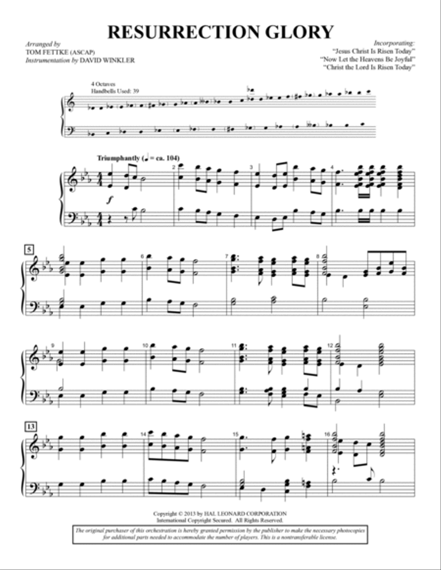 Resurrection Glory - Handbells Handbell Choir scores gallery preview page 5