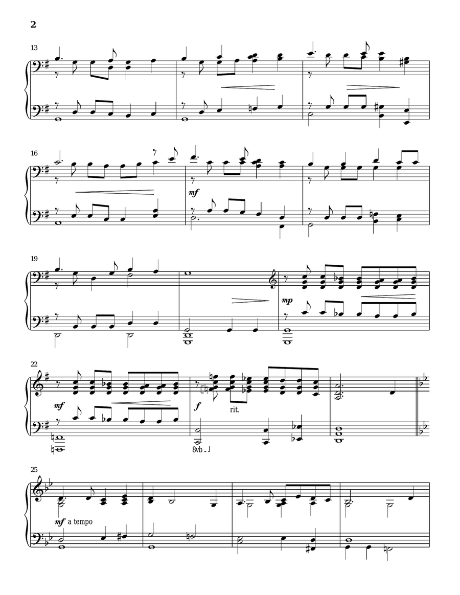 Beneath The Cross Of Jesus Piano Solo scores gallery preview page 2