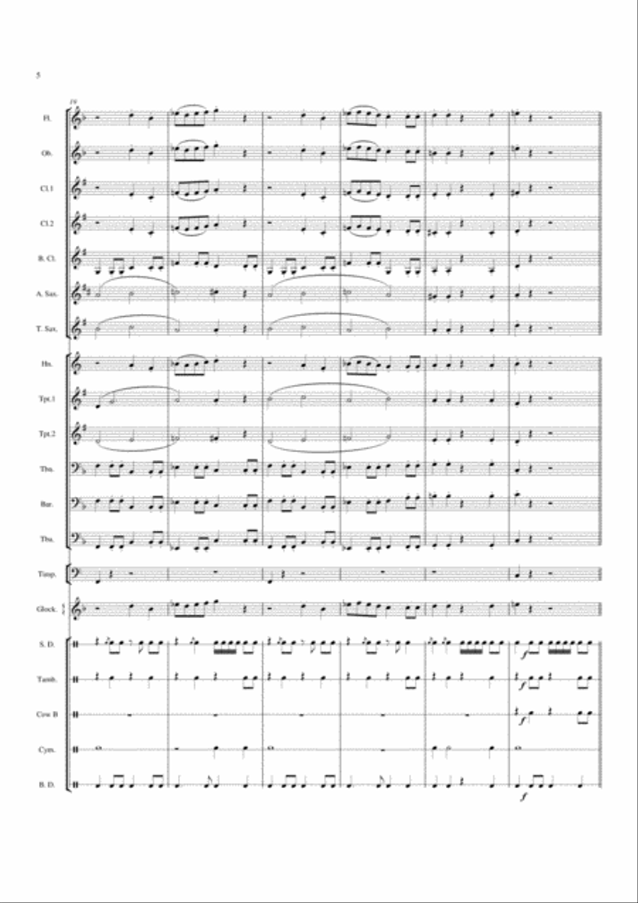 Ricochet Rock - Score Ricochet Rock - Score Concert Band scores gallery preview page 6