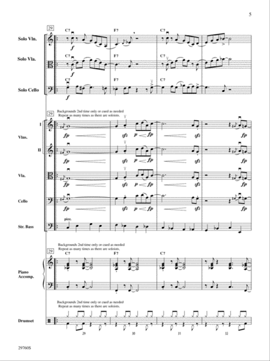 New Orleans Blues: Score String Orchestra scores gallery preview page 5