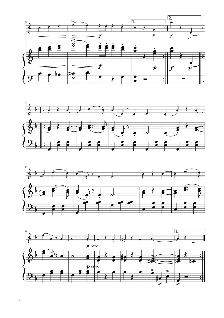 Blue Danube Walzt - Oboe Solo w/ Piano Piano scores gallery preview page 4