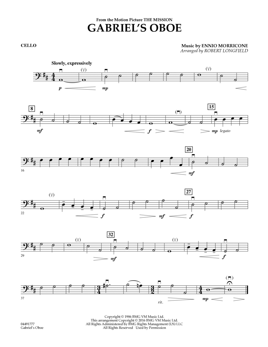 Gabriel's oboe cello deals