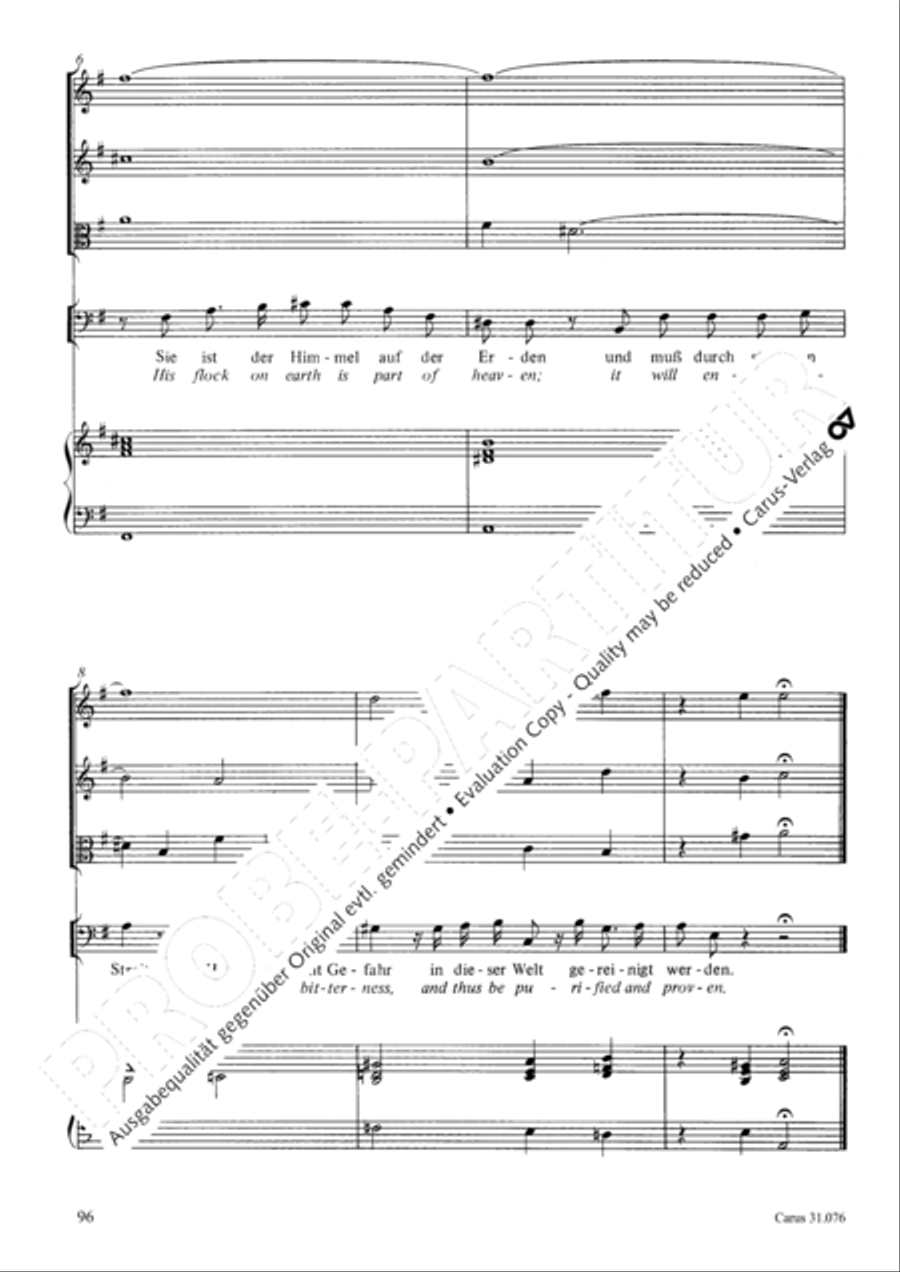 The heavens are telling the Father's glory (Die Himmel erzahlen die Ehre Gottes) 4-Part scores gallery preview page 97