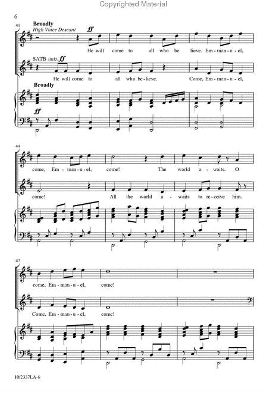 Soon He Will Come 4-Part scores gallery preview page 6