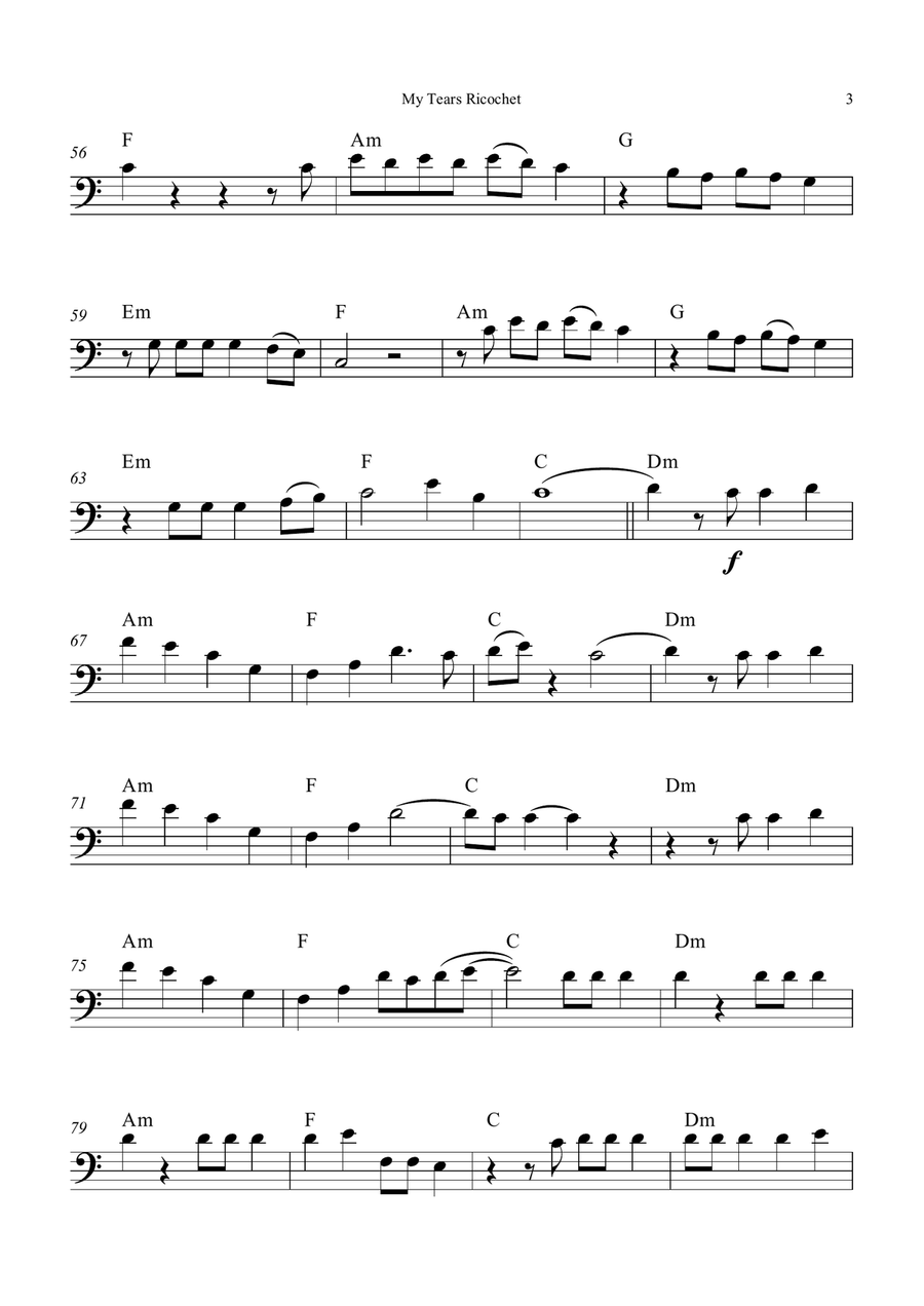 My Tears Ricochet Chamber Music scores gallery preview page 3