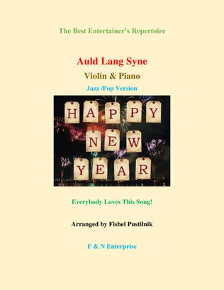 Book cover for "Auld Lang Syne" for Violin and Piano