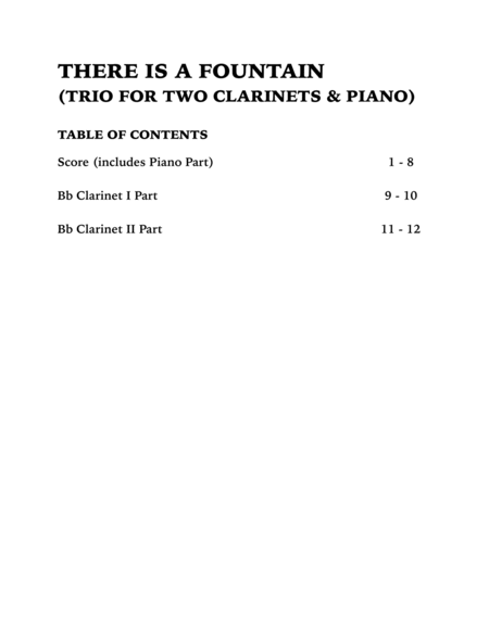 There is a Fountain (Trio for Two Clarinets and Piano) image number null